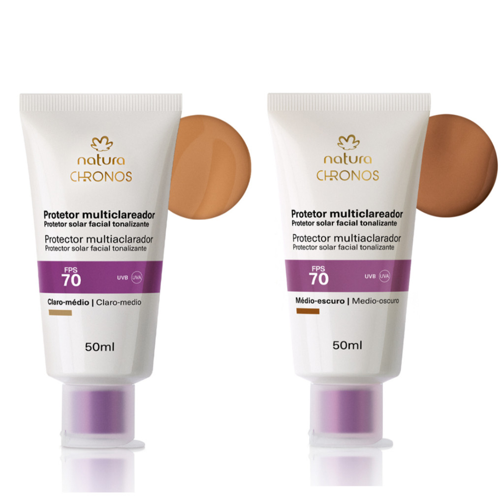 Protetor Facial Claretor FPS 70s Natura-50ml em Oferta na Shopee