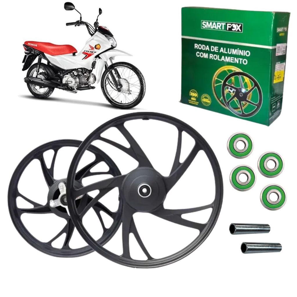 JOGO RODA LIGA LEVE POP 110 2016 A 2025 FREIO TAMBOR PRETO PE DE GALINHA JOGO RODA LIGA LEVE POP 110 2016 A 2025 FREIO TAMBOR PRETO PE DE GALINHA