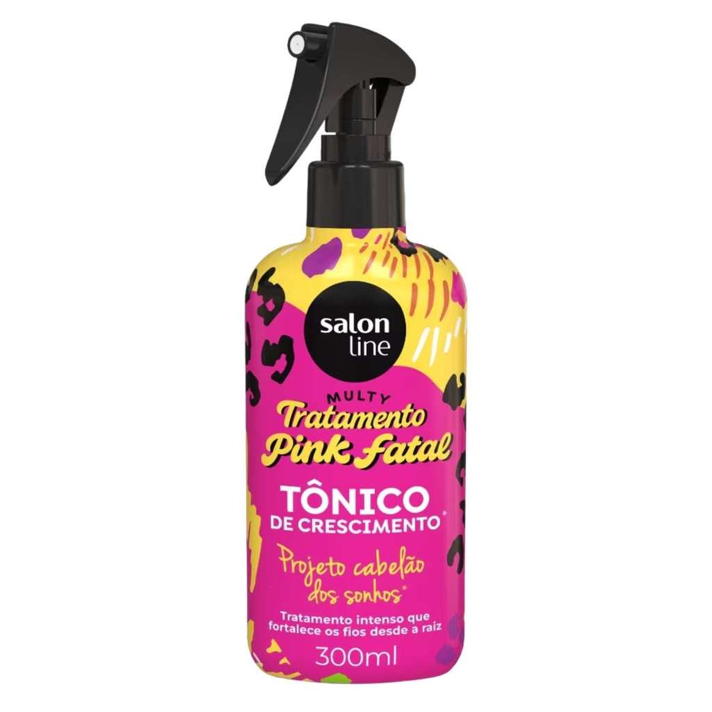 Tonico de crescimento capilar salon line cachos dos sonhos pink fatal 300ml Lancamento Salon Line