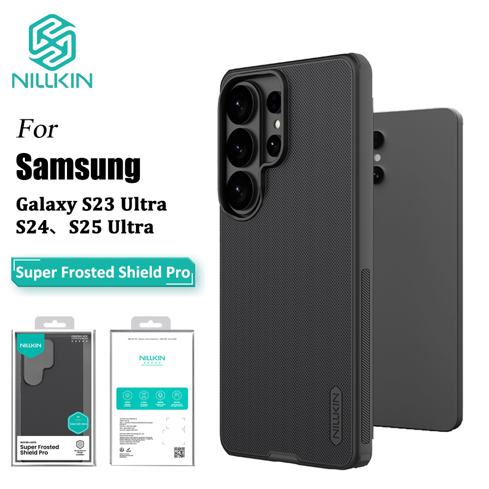 Nillkin Fosco Caso De Telefone Para Samsung S26 Ultra S25/S24/S23/S22 FE Textura Fina Anti Impressão Digital Protetor