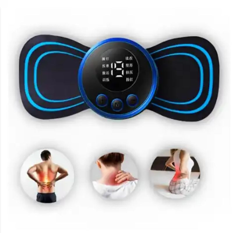 Massageador Mini EMS Estimulador Elétrico por Impulso Cervical Lombar e Corpo Envio Imediato