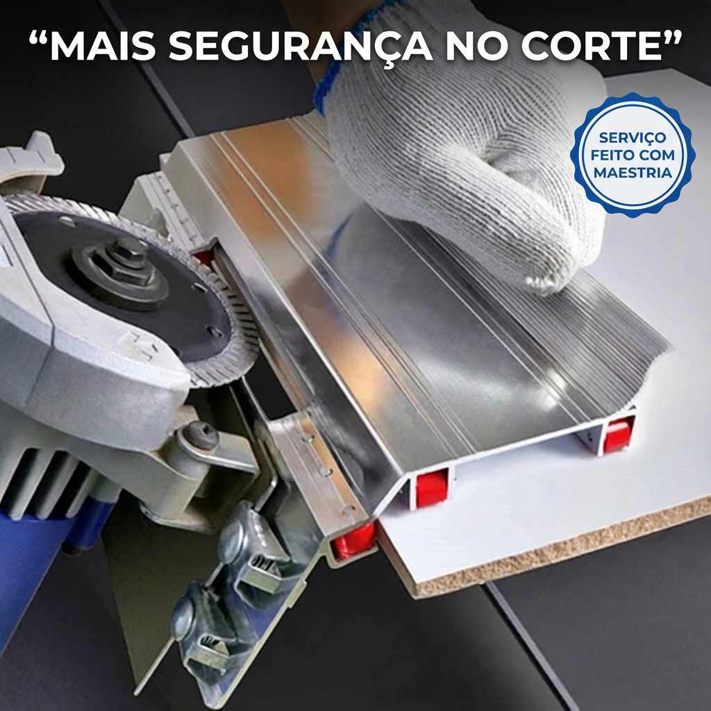 Suporte Guia 45° para Serra Mármore Corte Preciso em Porcelanato e Granito