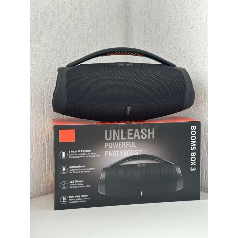 Caixa de som BOMBOX 3 GRANDE GRAVE ALTO portatil radio fm e bluetooth