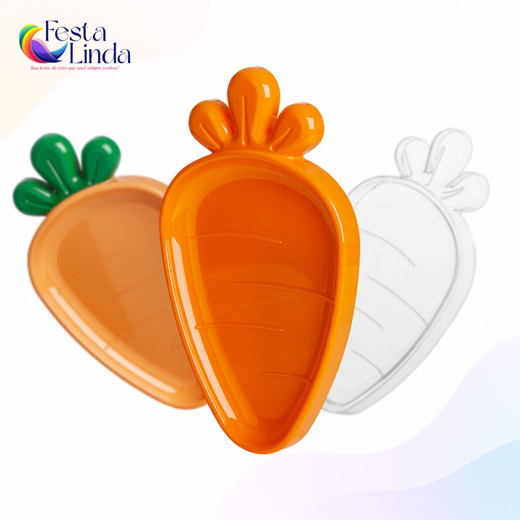 Kit 3 Bandeja Petisqueiras Cenoura Páscoa Várias Cores em Oferta na Shopee