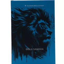 Bíblia Sagrada NAA | Letra Normal | Capa Dura | Leão Azul Semear