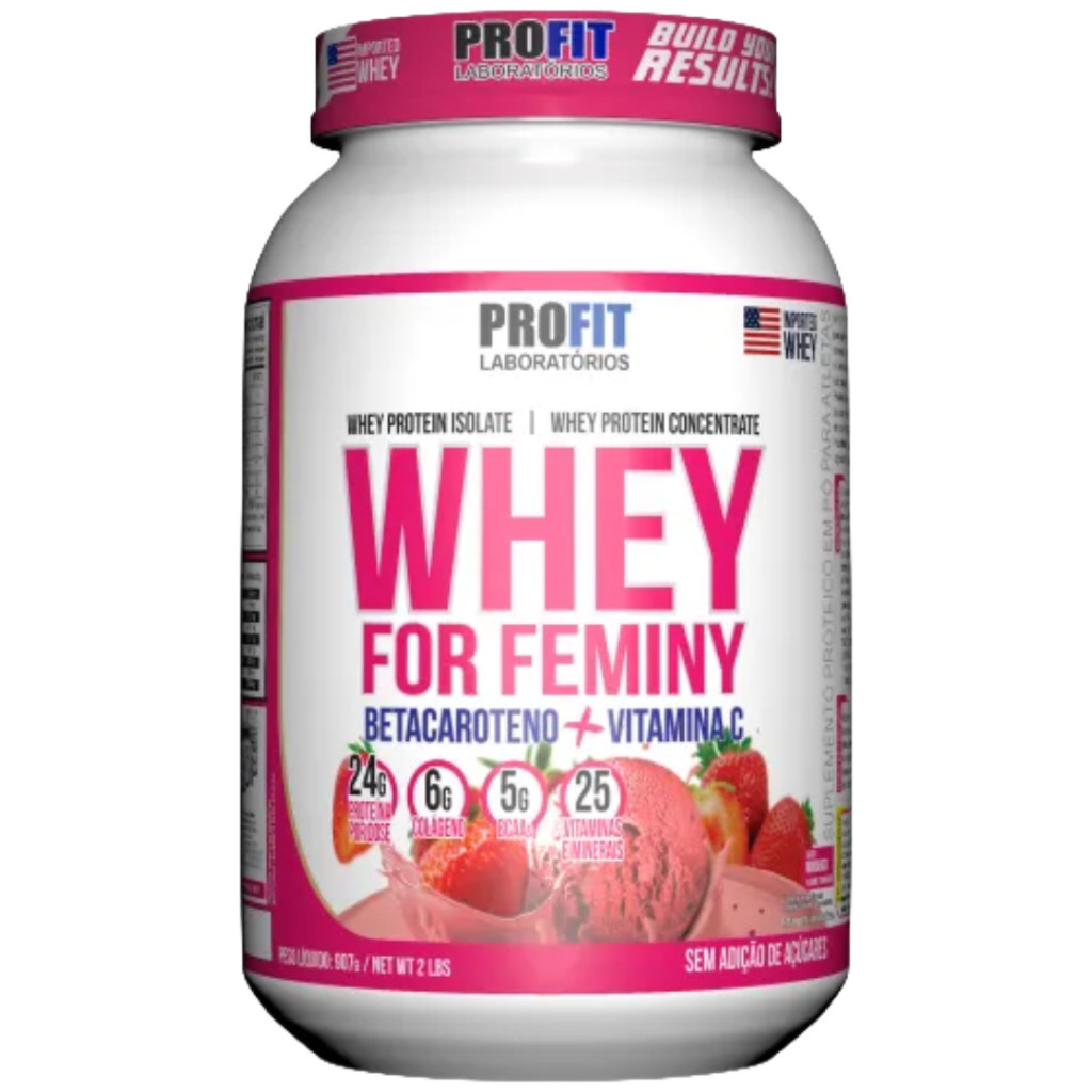 WHEY PROTEIN FOR FEMINY COM BETACAROTENO + VITAMINA C 907G PROFIT