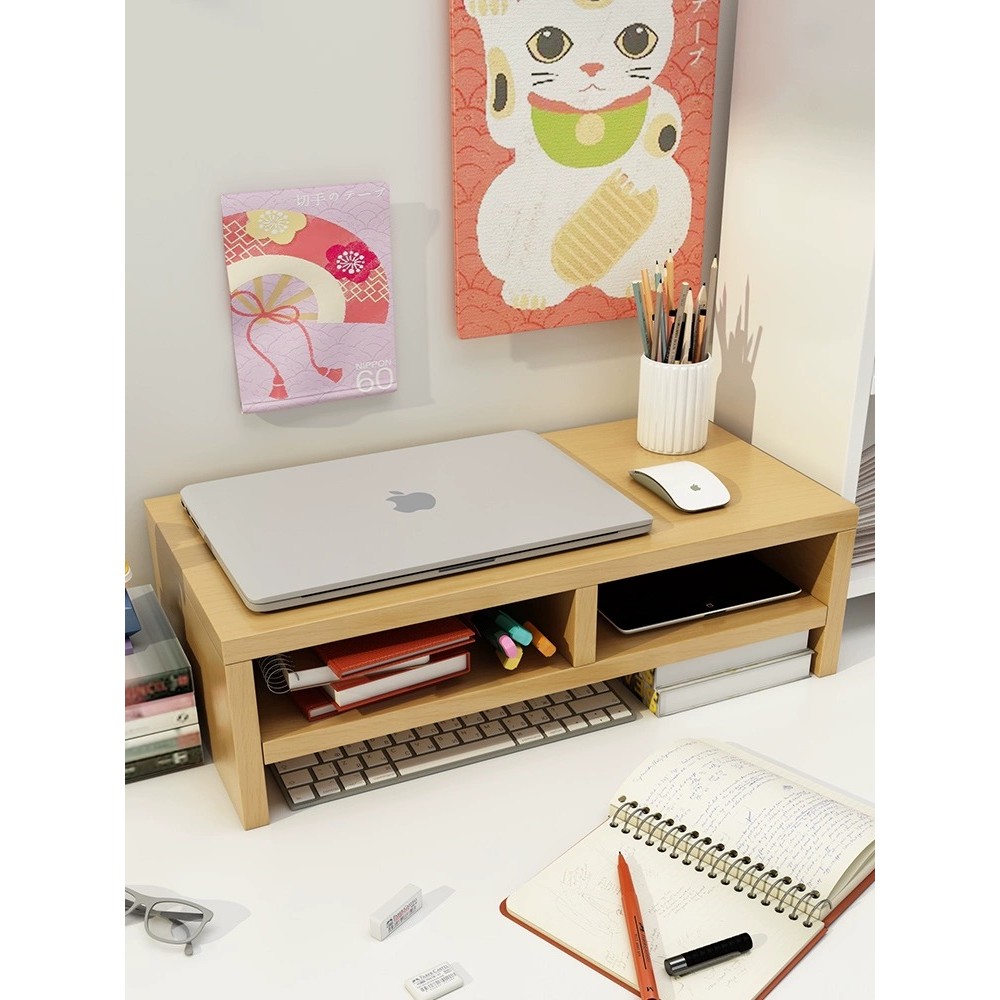 Suporte para Laptop Tablet Desktop Rack de aumento Dissipação de calor Rack de madeira iPad Tablet Suporte Display Base