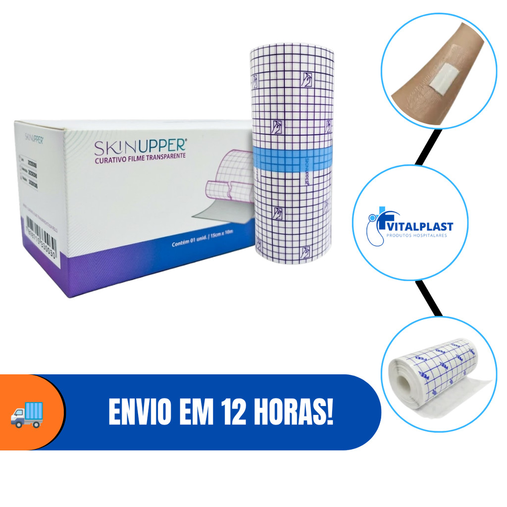 Curativo Filme Transparente em Rolo Lismed 15cm x 10m com ANVISA Lançamento
