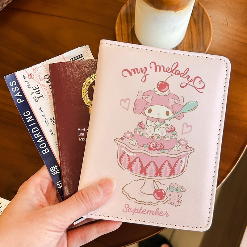 Doce melodia foto titular saco de documentos caso protetor multifuncional titular do cartão viajar no exterior armazenam