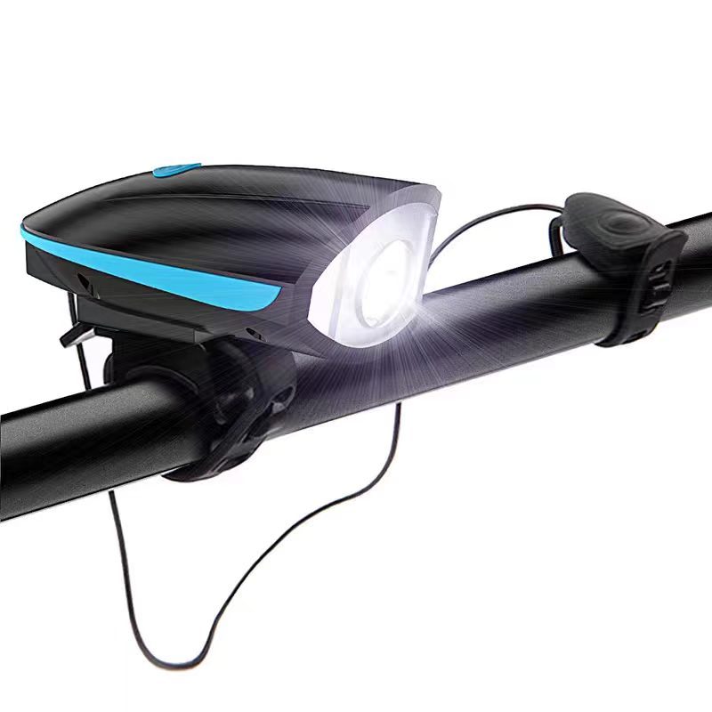 Farol De Bicicleta Com Buzina,Recarregável Por USB E À Prova D'água, Acessórios Para Mountain Bike