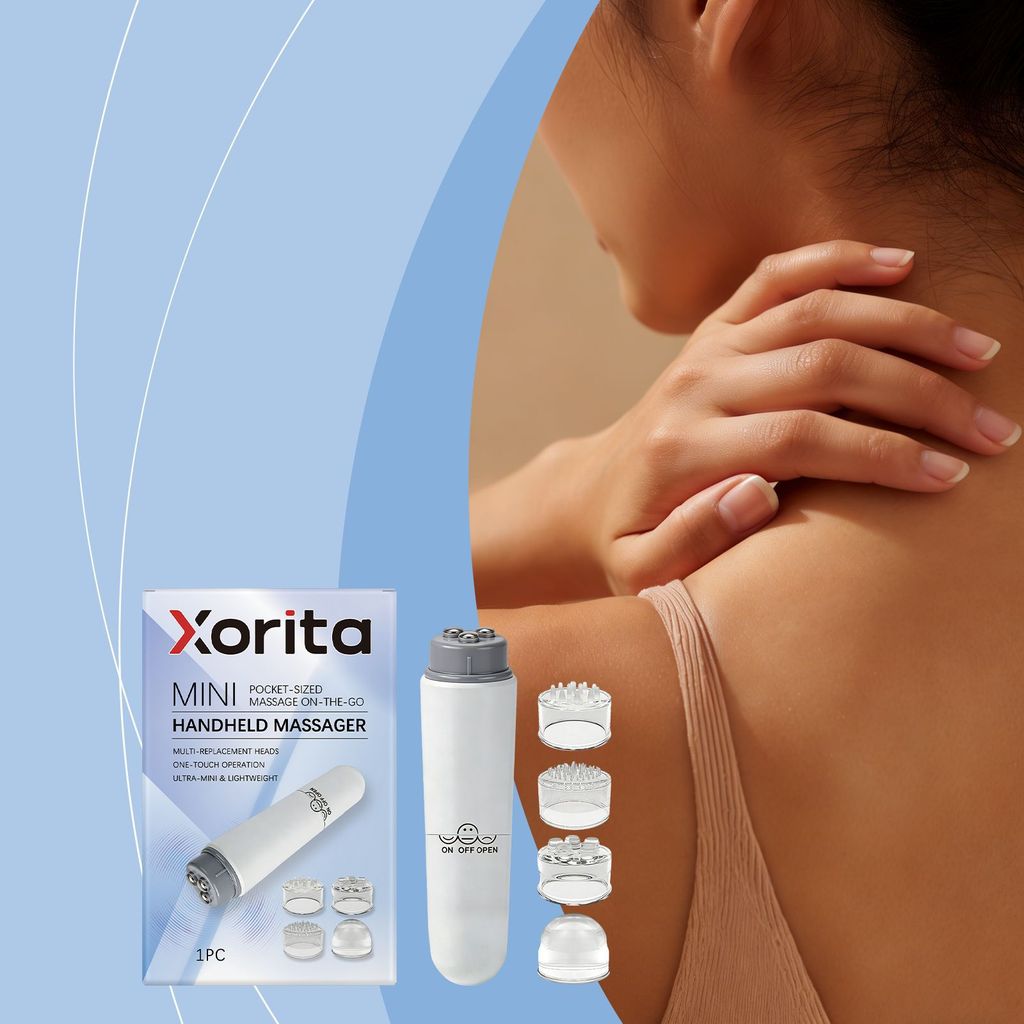 Mini Massageador de Mão com ABS - Alivia a Tensão Muscular Localizada nas Costas, Rosto e Pescoço - Operado a Bateria 1