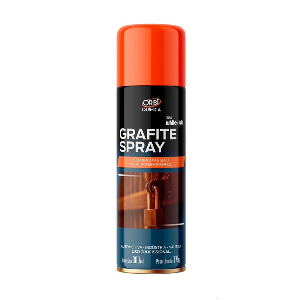 Grafite Spray Orbi Lubrificante Seco Fechaduras Correntes Canaletas Alta Performance em Oferta na Shopee