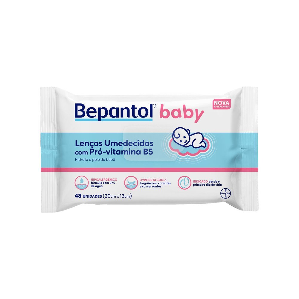 Lenço Umedecido Bepantol Baby 48 unidades em Oferta na Shopee