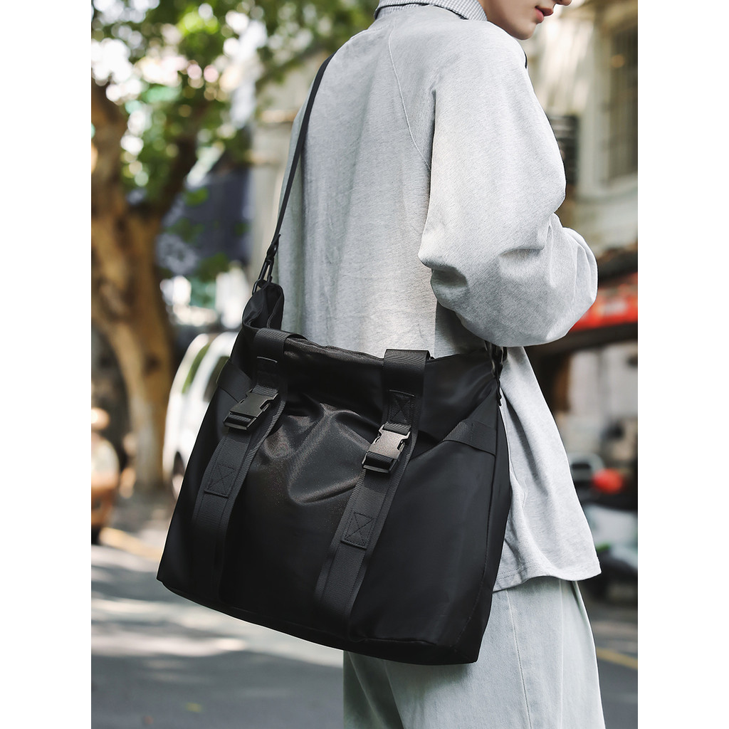 Street Wear saco do mensageiro masculino funcional ferramentas portátil sacola grande capacidade Commuter bolsa de ombro