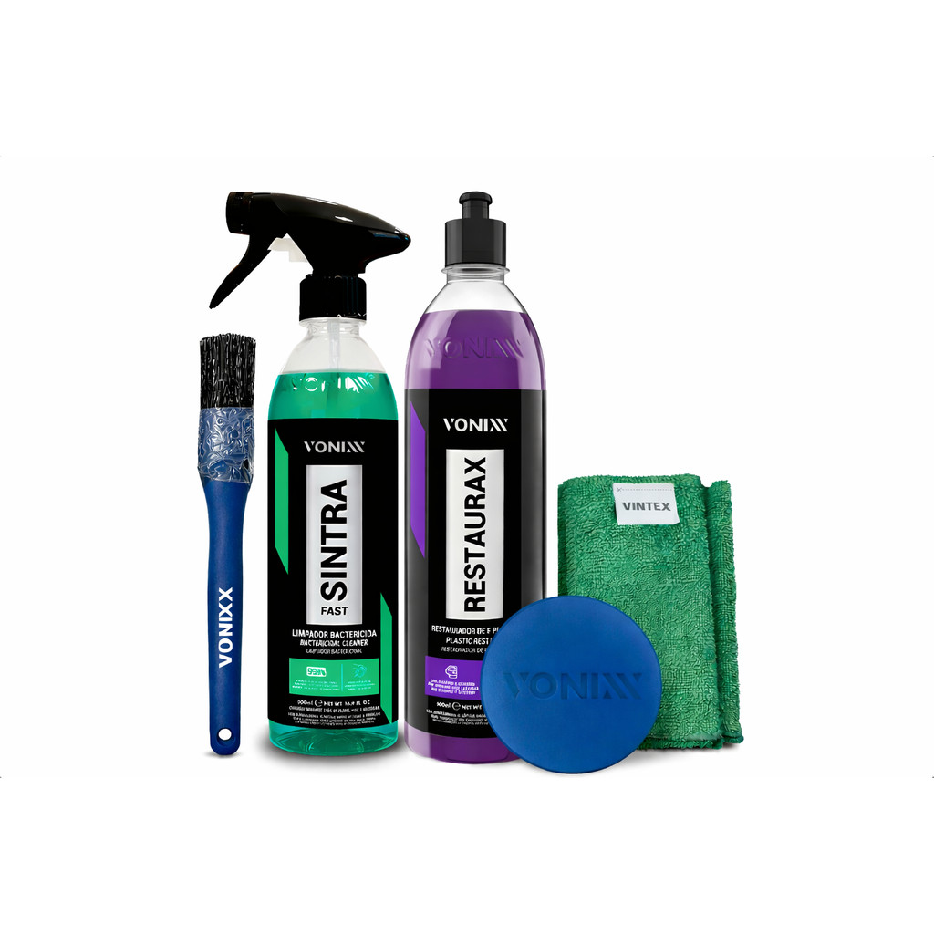 Kit Limpeza e Proteção Capota Marítima e Náutica Vonixx Sintra Fast + Restaurax + Acessórios