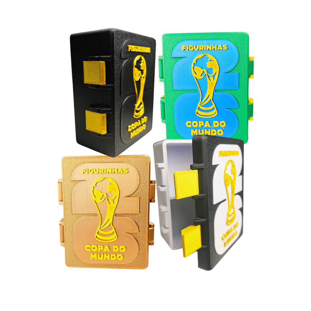 Caixa  Copa do Mundo Maleta Porta Figurinhas Album Seleção Brasileira