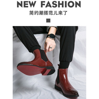 Chelsea Botas masculinas Martin Botas masculinas de couro genuíno Botas curtas pontiagudas Botas de couro casuais da mod