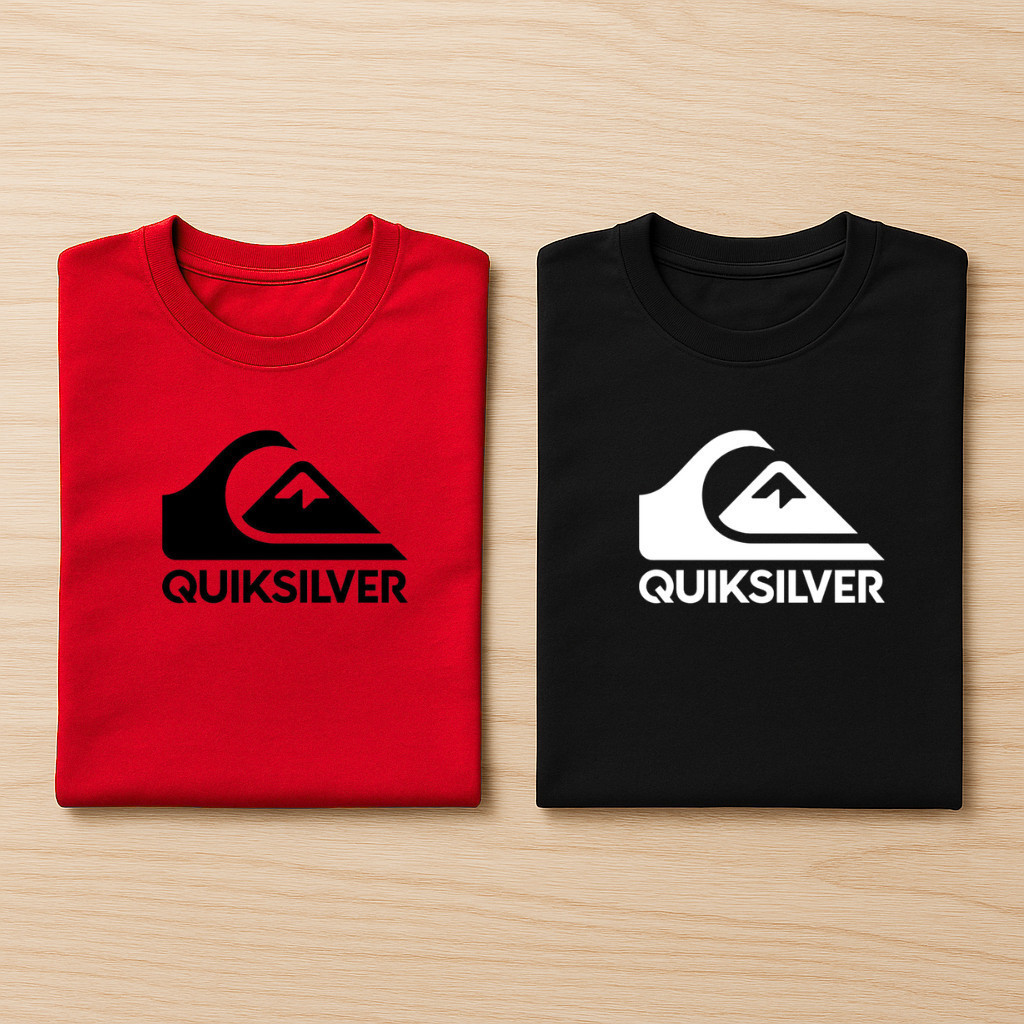 KIT 2 Camisetas Masculina QuikSilver Lançamento 100% Algodão Unissex Feminina Camisa Blusa Várias Cores