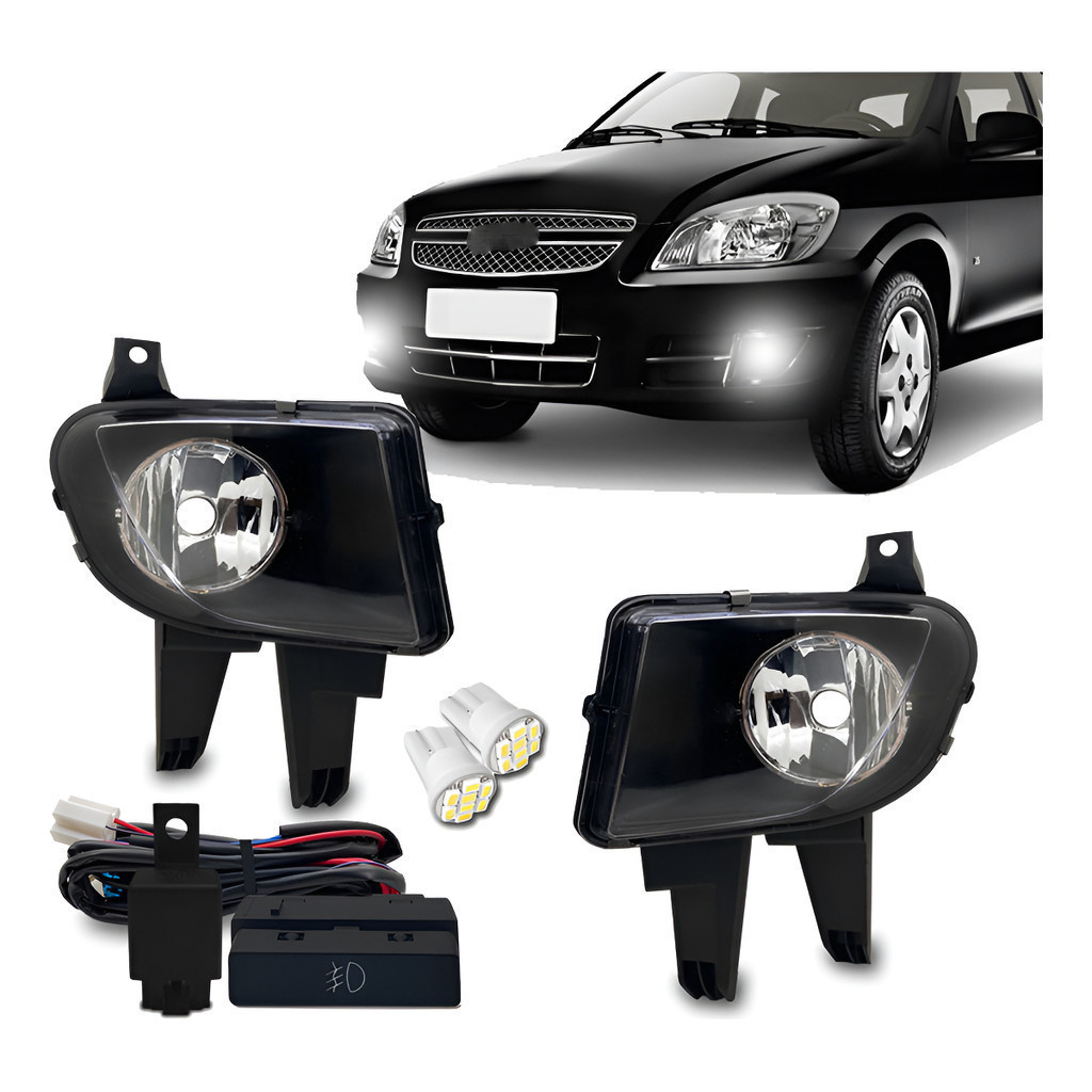 Kit Farol Milha Celta 2011 2012 2013 Prisma Bt Mod Original Transparente