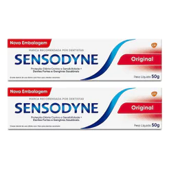Kit 2x Creme Dental Sensodyne Original para Dentes Sensíveis 50g