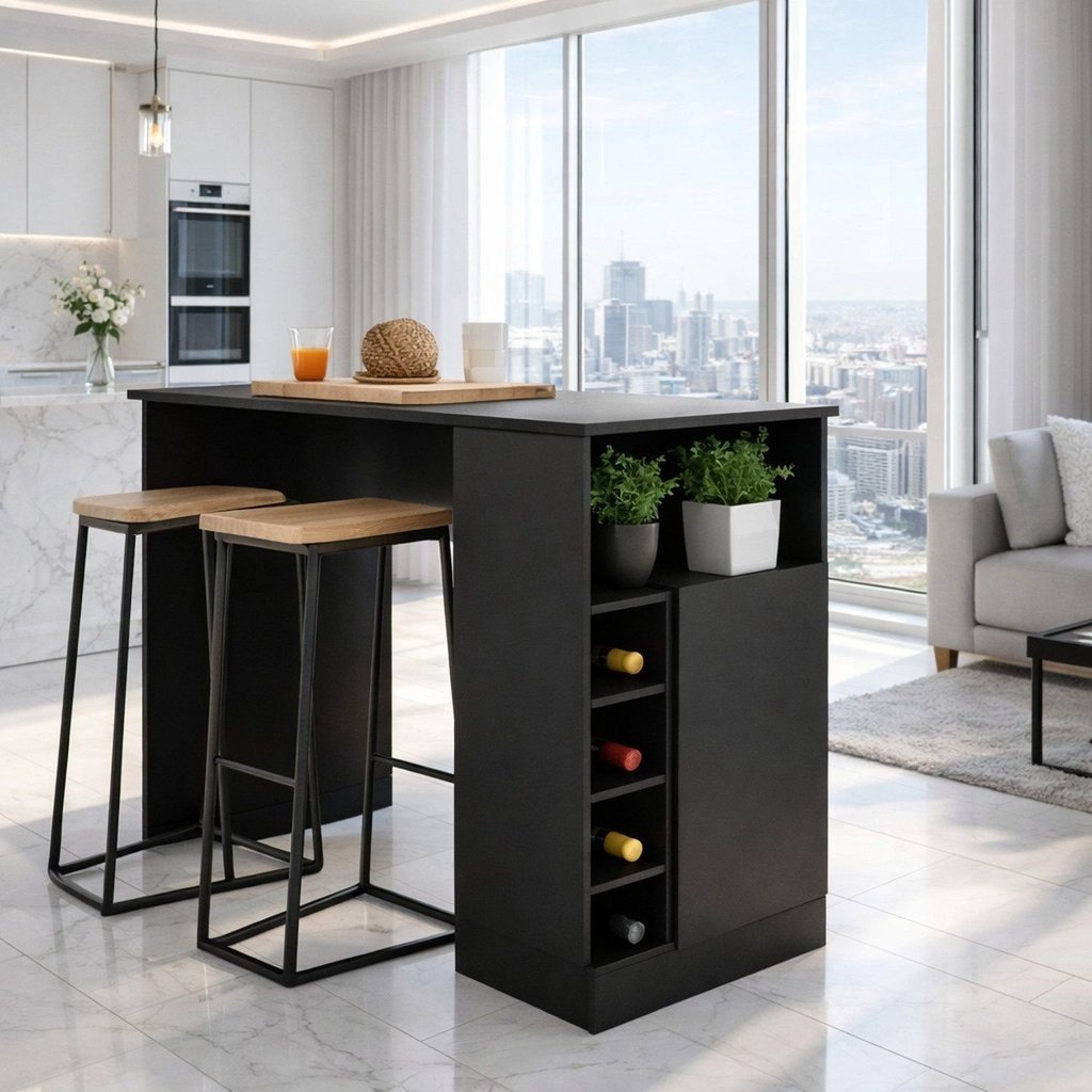Bancada Gourmet Ilha para Cozinha com Nichos e 1 Porta