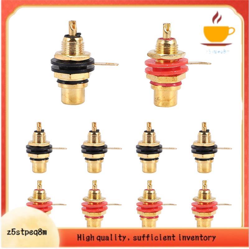 10 Pçs/Lote Conector Banhado A Ouro Fêmea Jack Soquete Fio De Solda Painel Montagem Chassi