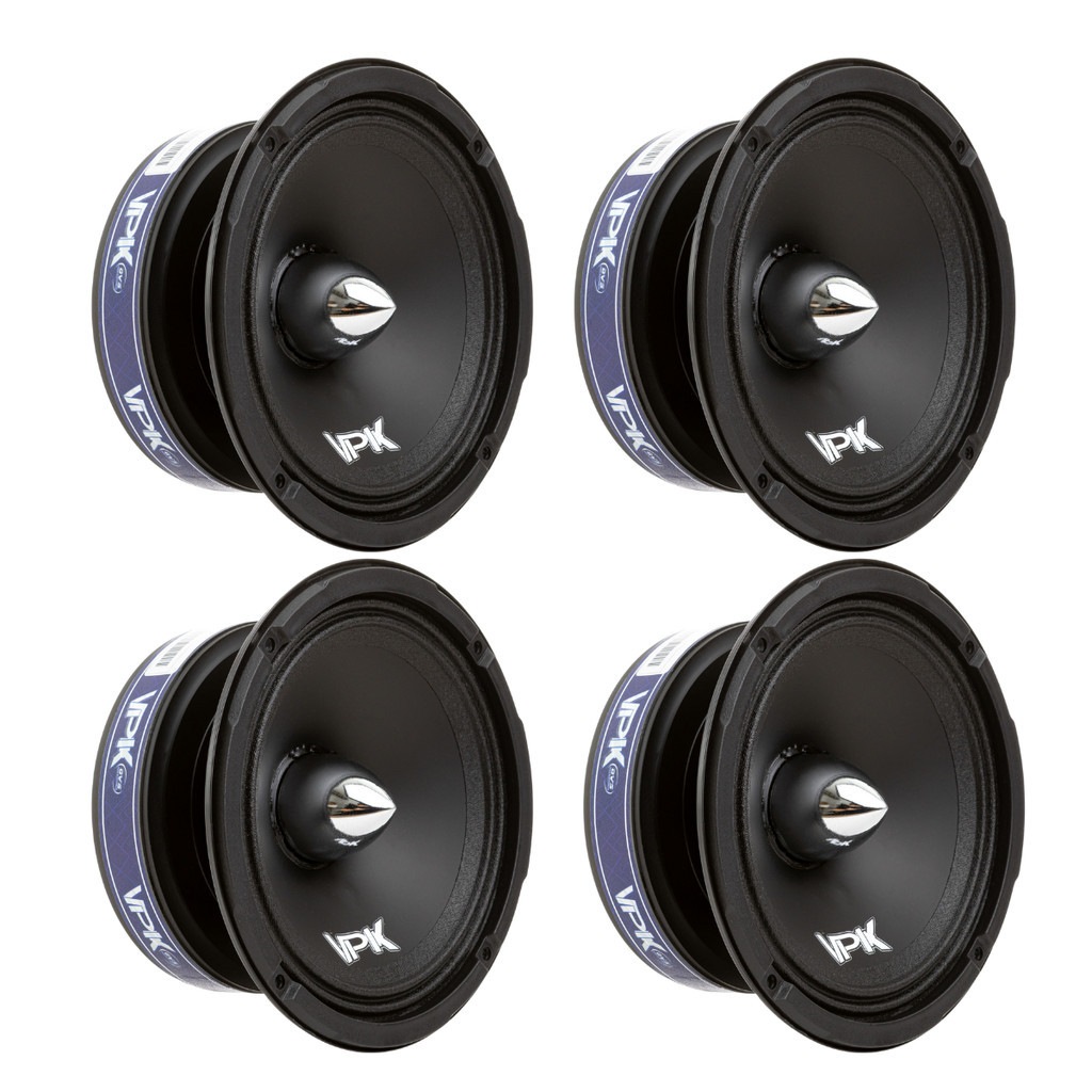 Kit com 4 Alto Falante 6 Polegadas QVS 600w Rms 4 Ohms Mid Bass Porta de carro 6-34VPK Som Automotivo