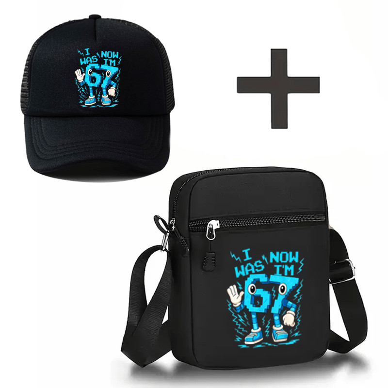 Conjunto Boné e Beg Six Seven Moda Fashion Viral Trend Bag Six Seven Moda Jovem Estilosa