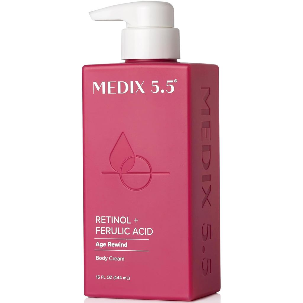 Loção Corporal Firmadora e Hidratante com Retinol Medix 5.5 | Tratamento de cuidados com a pele com tecido crepe | C