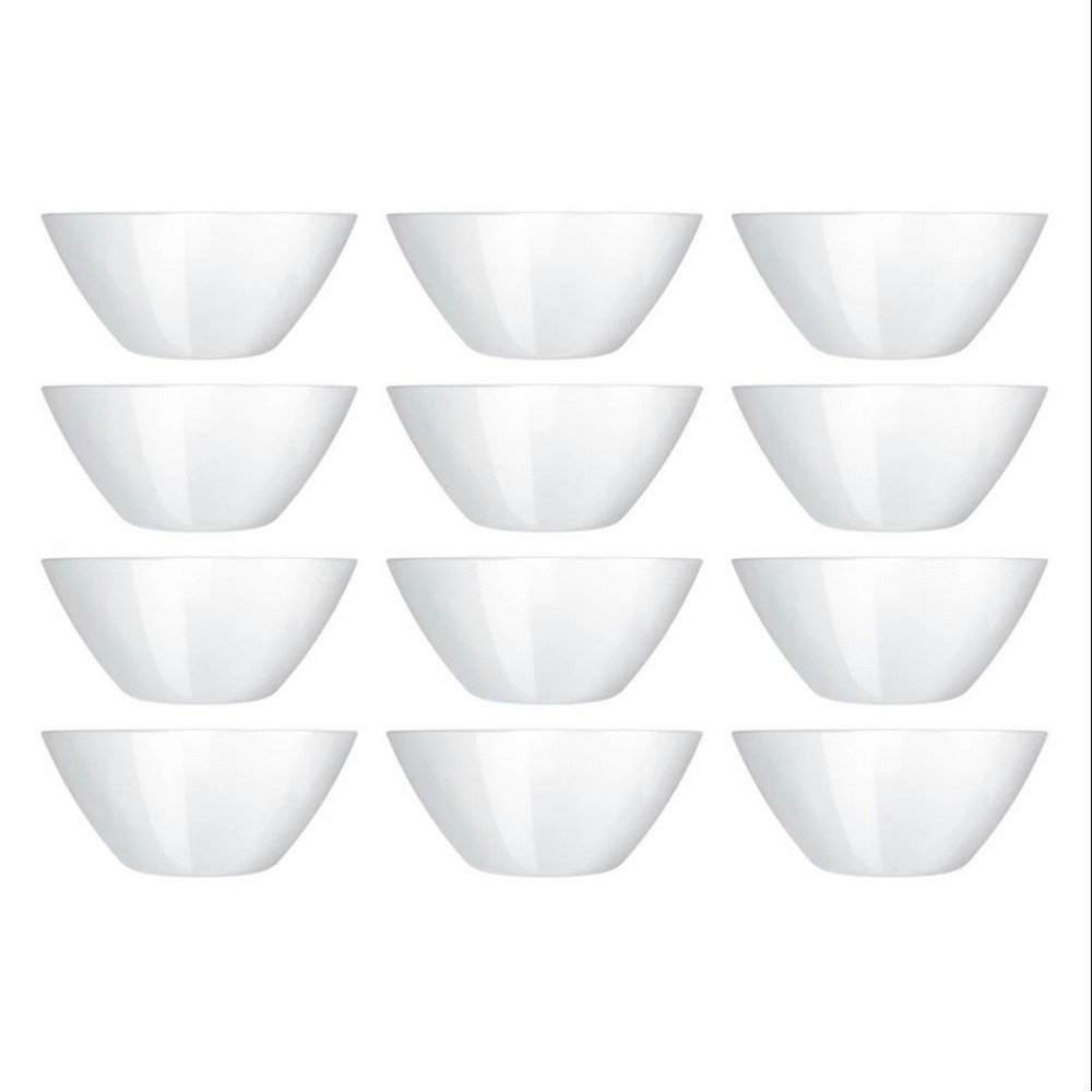 Conjunto de Saladeiras Opaline Blanc em Vidro 840ml 12 Peas Duralex