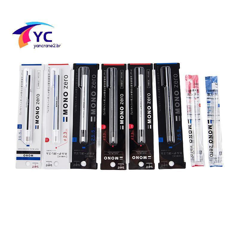 Caneta Apagadora Mecânica Recarregável YCBR Tombow MONO Zero, para Desenho e Esboço, Alto Brilho, Com Botão de Pressão, 