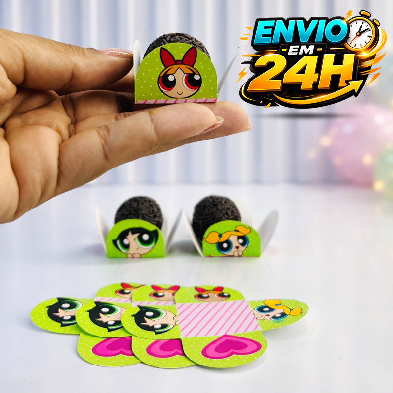 Forminha de Doces As Meninas Super Poderosas Personalizada no Tema /Lembrancinha de Festa /Aniversário