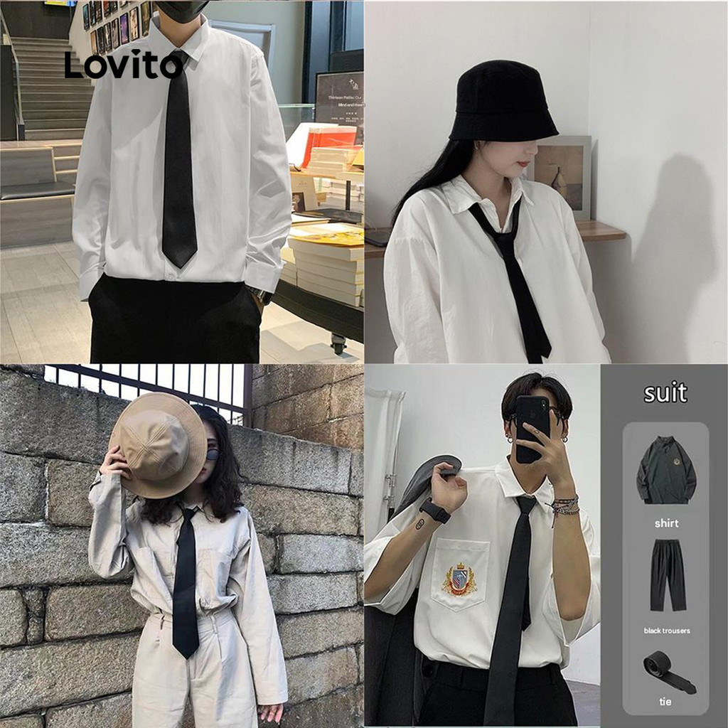 Lovito Gravata Simples LCS31A373 em Oferta na Shopee