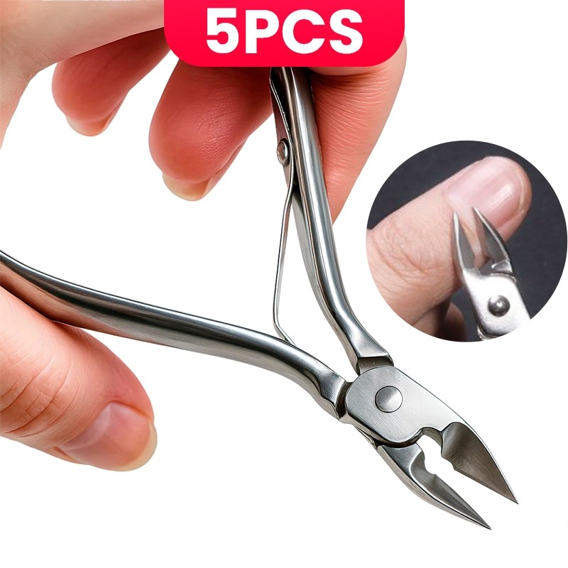 Alicate de Cutícula Profissional Aço Inox 1/2/3/4/5 Un – Removedor de Cutícula e Pele Morta Manicure Pedicure