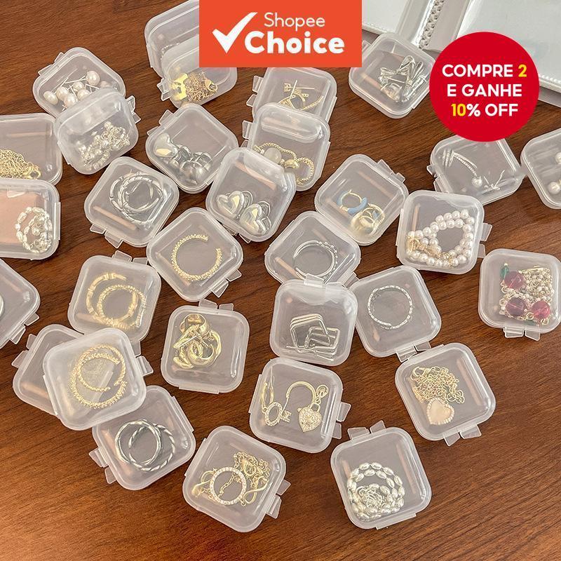 Caixa de Pílulas 20pcs Caixa Pequena de Orelha Caixa de Jóias com Anel para Celular e Armazenamento de Cartão
