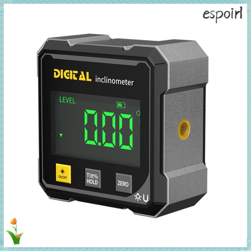 Inclinômetro Laser Dupla Face ESPOIR , Nível De Ângulo De Display LCD Multifuncional , Digital Recarregável Profissional em Oferta na Shopee