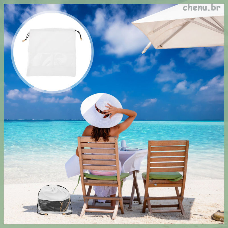 📅 Organizador para Bolsa Tote em Camurça Branca com PVC, Protetor para Viagens de Negócios, Uso Diário, 1 Set