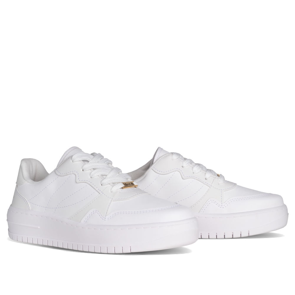 Detalhes do Tênis Casual  Feminino Vizzano Flatform Branco