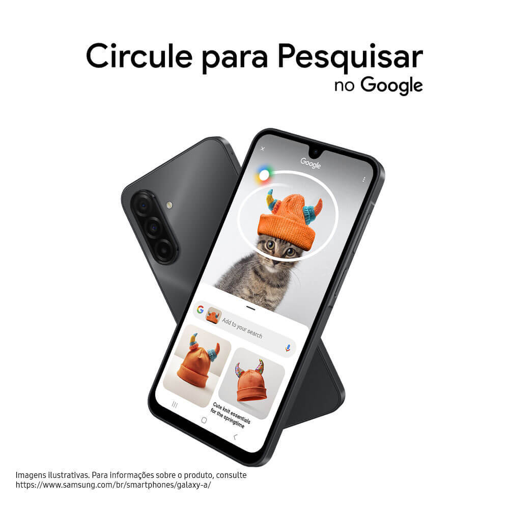 Detalhes do Celular Samsung Galaxy A17 com IA, 128GB, 4GB RAM, Câm de 50MP, Tela de 6.7