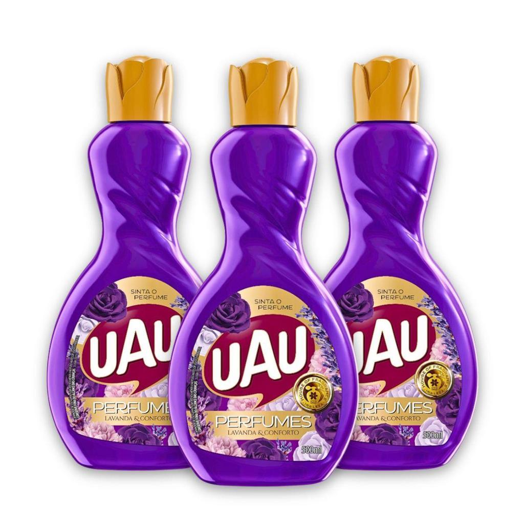 Kit 3un Limpador 500ml UAU Lavanda E Conforto em Oferta na Shopee