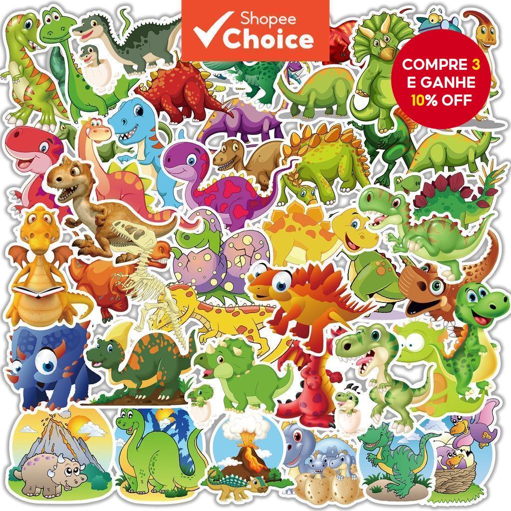 Adesivos De Graffiti De Desenho Animado De Dinossauro/Caixa De Viagem/Geladeira De Skate/Adesivo À Prova D'água De Motoc em Oferta na Shopee