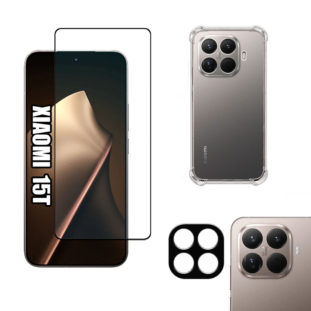 KIT Para Xiaomi 15T - Película de Vidro 3D - Capa - Câmera em Oferta na Shopee