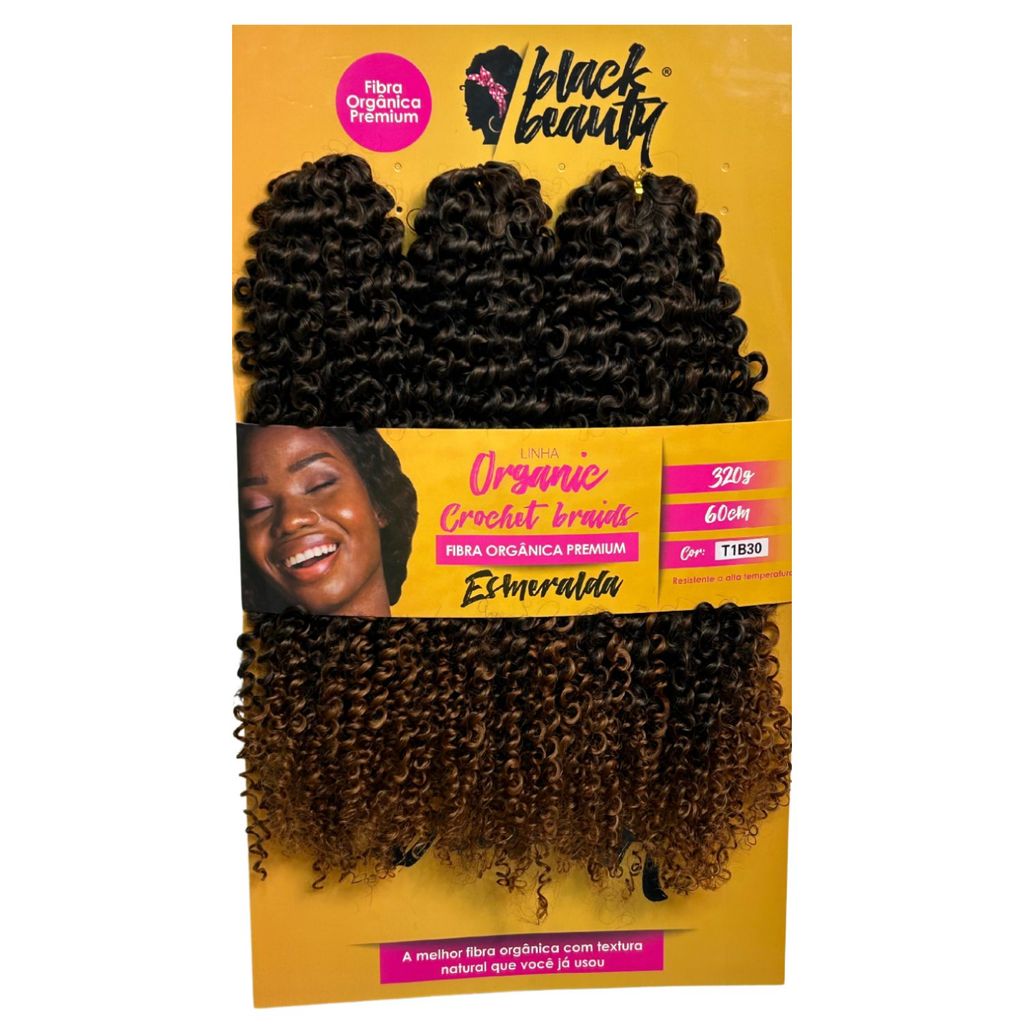 Cabelo Orgânico Crochet Esmeralda 60cm em Oferta na Shopee