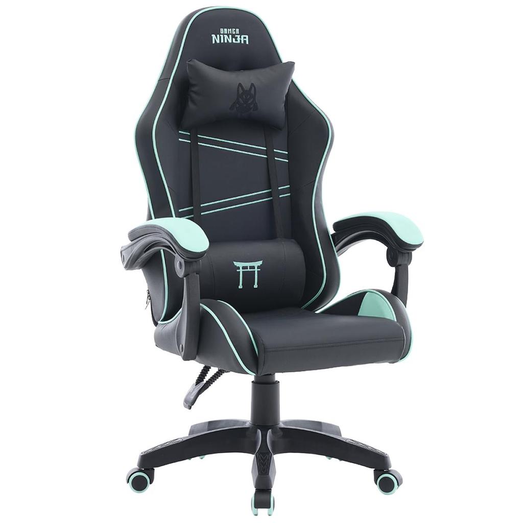 Cadeira Gamer Ninja Yako, Reclinável, Preta e Verde, GN-CH-YKR0DBGL