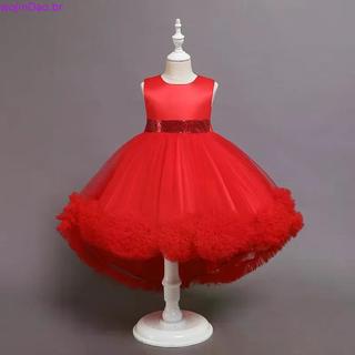 2-10 Anos Vestido De Princesa Para Meninas Sem Mangas Tule Festa De Aniversário Menina Flor De Casamento