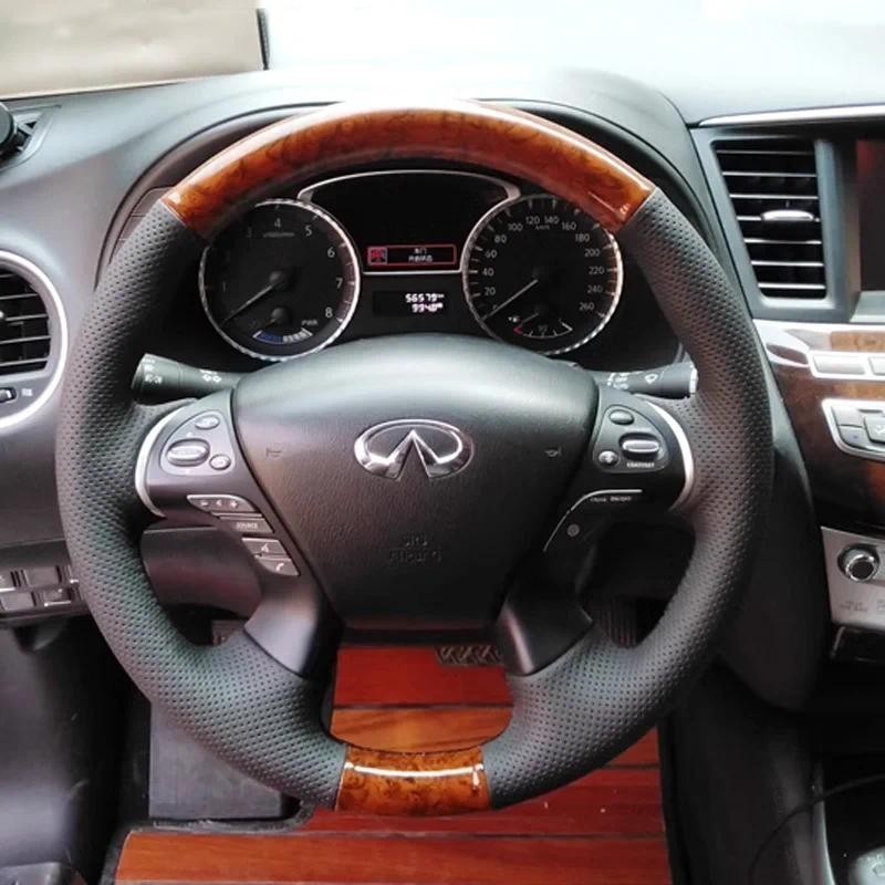 Capa De Proteção Para Volante De Carro Com Cobertura Completa Costurada À Mão Infiniti JX35 2013 M25 M35 M56 2011-2013 Q