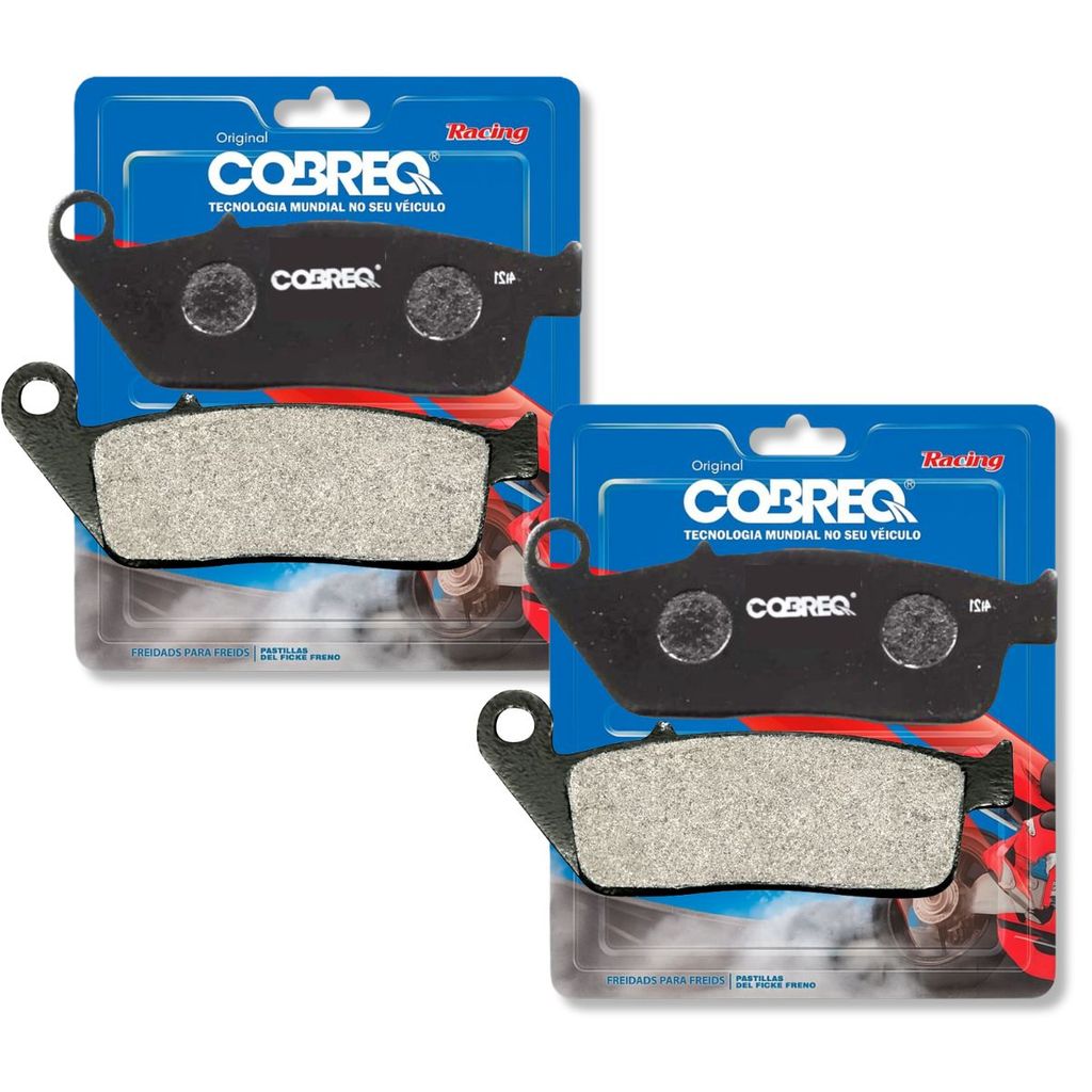 Kit Pastilhas Dianteiras Cb 600f Hornet Sem Abs / Cb 500x 23-24 / Cb 650f Cbr 650f 14-19 / Tiger 800(Nissin) Cobreq