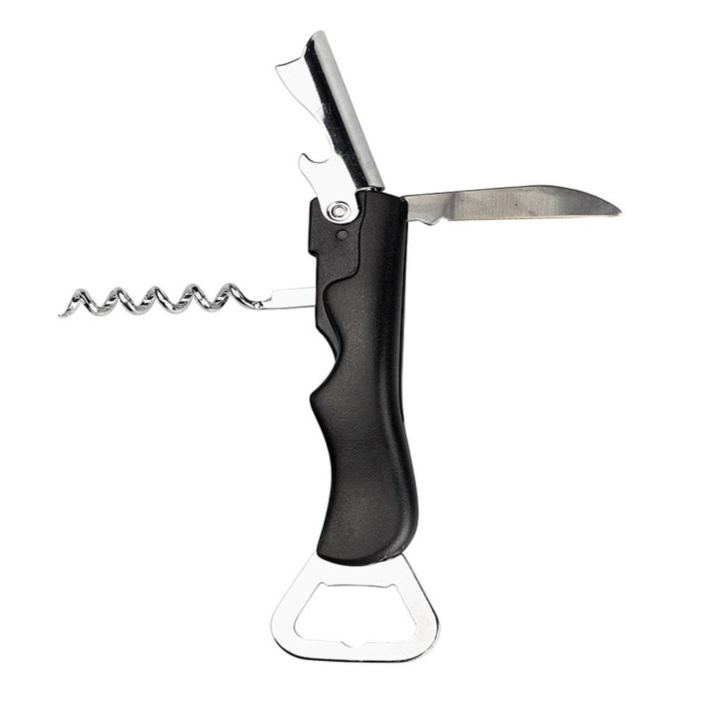 Saca Rolha Abridor de Vinho e Cerveja Hauskraft em Aço Preto em Oferta na Shopee