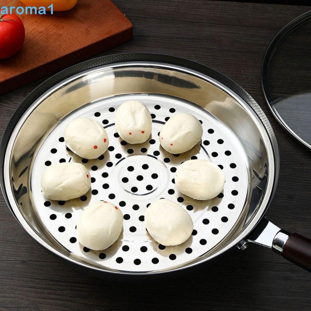 Imagem AROMA1 Wok Steamer , Bandeja De Vapor De Tamanho Grande À Prova De Ferrugem , Cesta Profissional Aprofundada