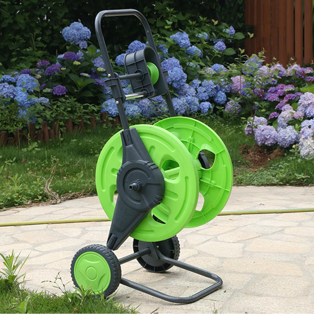 Homelife-BR carrinho de carretel de mangueira de jardim plástico portátil suporte de tubulação de água ferramenta móvel